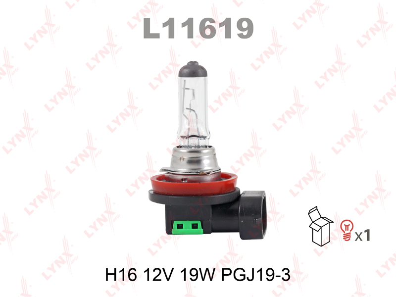 Лампа галогеновая "LYNX" H16 12V 19W (L11619 )