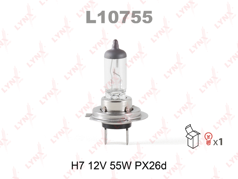 Лампа галогеновая "LYNXauto" H7 12V 55W (L10755)