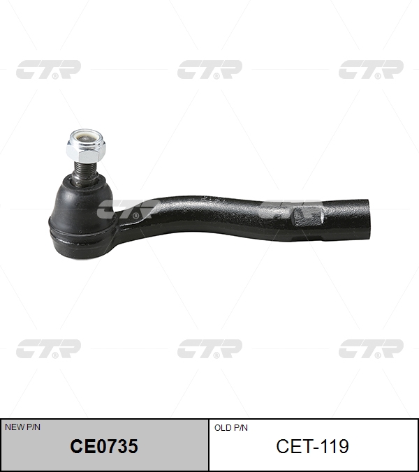 CET119 Наконечник рулевой "CTR" (UZJ100, HDJ100) SE3811R 45046-69195