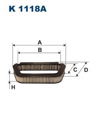 Фильтр салона K1118A "Filtron" LAC1000C CUK4136 4E0819439A