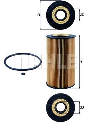 Фильтр масляный OX169D "Mahle Original" HU934X A6281800109
