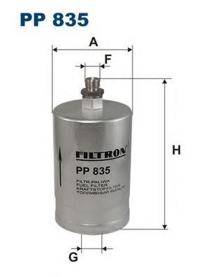 Фильтр топливный PP835 "Filtron" WK845 A0024774401