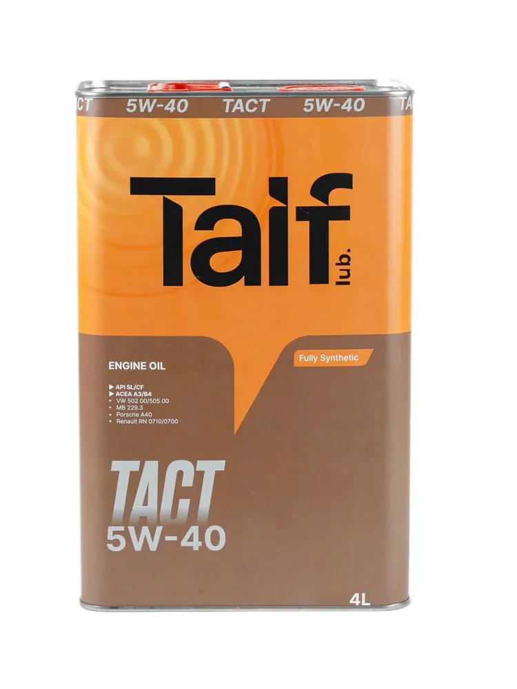 Масло моторное "TAIF" TACT 5W40 API SL/CF A3/B4 4L (211054)