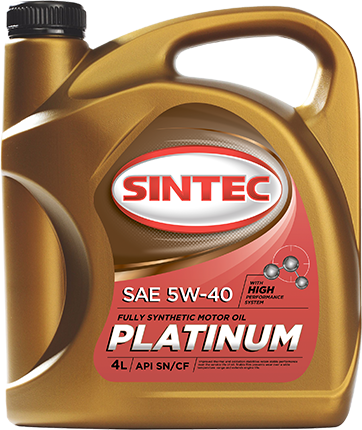 Масло моторное "SINTEC" PLATINUM 5W40 API SL/CF 4л (801941/600139)