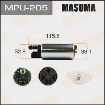 MPU-205 Бензонасос "MASUMA" 17040-1AA0A, 17040-1AA0B, 17040-1AA0C, 17040-3ZB0A, 17040-5X10A, 17040-JX00A, 17040-JX01A, 17040-JX31A