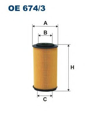Фильтр масляный OE674/3 "Filtron" 26320-3C100 HU824X