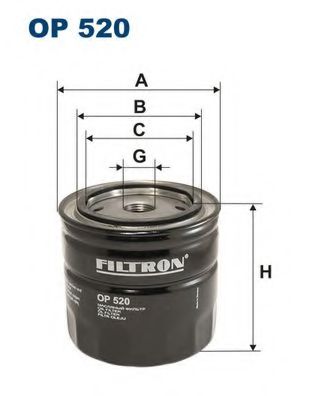 Фильтр масляный OP520 "FILTRON" W712/43 W713/4 W917