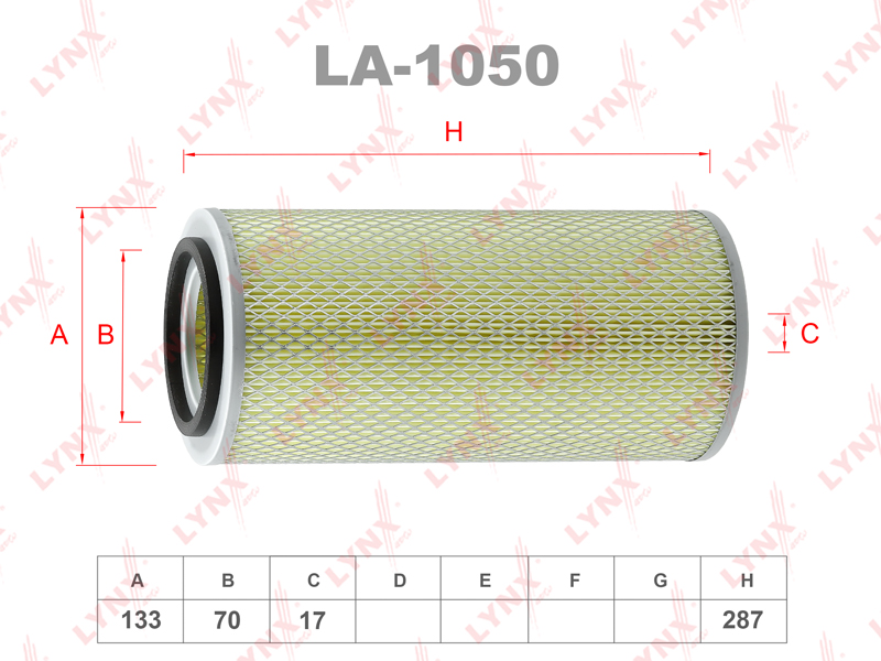 Фильтр воздушный LA-1050 "LYNX" 28130-44000 AFAM002 JDA334S
